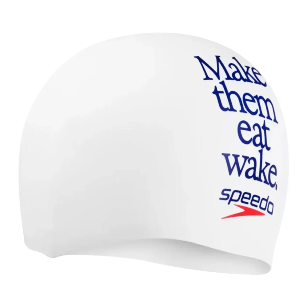 GORRO PARA NATACIÓN SPEEDO SLOGAN PRINTED WHITE - ADULTO - Imagen 2