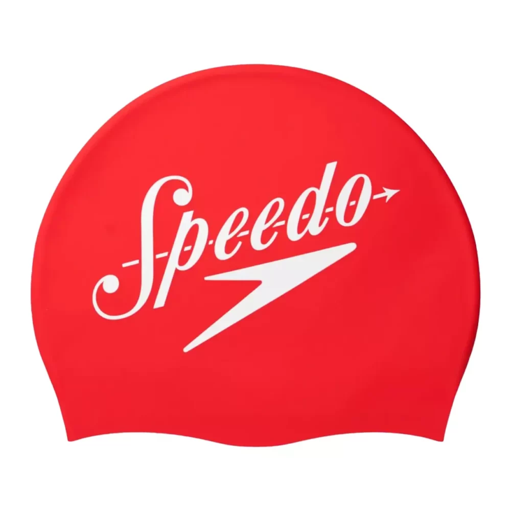 GORRO PARA NATACIÓN SPEEDO SLOGAN ROJO - ADULTO